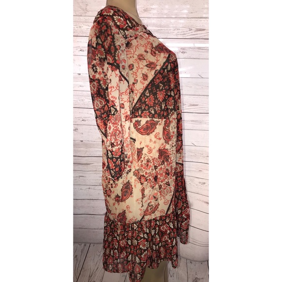 Boho Goblincore Forestcore Paisley Lagenlook Dress - Picture 6 of 8